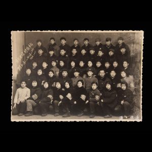 A group - photo of Red Guards during China's Cultural Revolution in 1973.