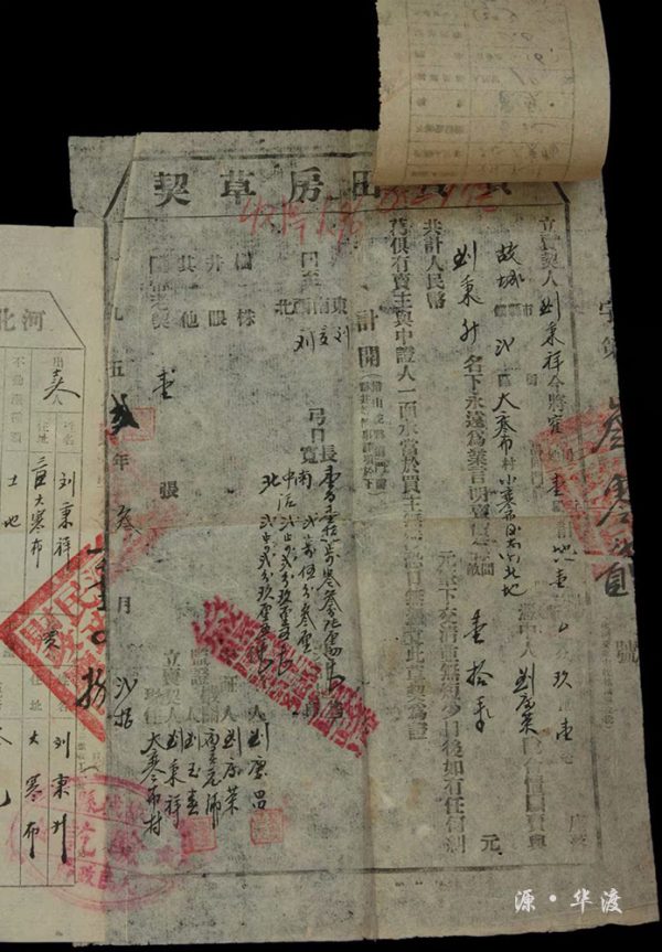 A 1955 old land sale and purchase contract from Hebei Province, China - Image 4